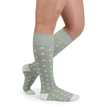 Rejuva Heart 15-20 mmHg Compression Socks Sage/Cream Size XL