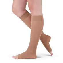 medi assure 20-30 mmHg calf extra wide petite open toe beige xx-large