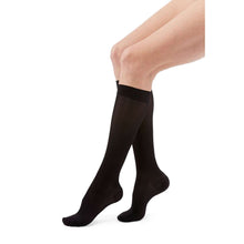 duomed transparent 20-30 mmHg calf standard closed toe black medium