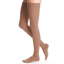 duomed advantage 15-20 mmHg thigh with beaded top band standard closed toe almond xx-large