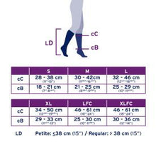 Jobst Opaque Knee High Stockings - Petite - Open Toe