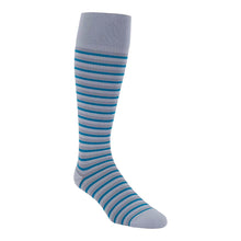 Rejuva Stripe 15-20 mmHg Compression Socks Gray/Teal Size XL