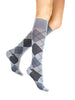 Rejuva Argyle Compression Socks 15-20 Smoke Size S