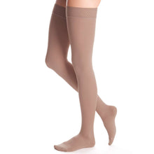 duomed advantage 15-20 mmHg thigh with beaded top band standard closed toe beige xx-large