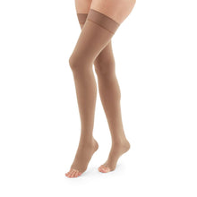 duomed advantage 20-30 mmHg thigh with beaded top band standard open toe almond xx-large