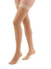 duomed transparent 20-30 mmHg thigh with lace silicone top band petite closed toe nude small