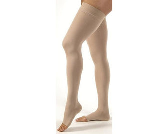 Jobst Opaque Thigh High W/ Silicone Band - Petite - Open Toe