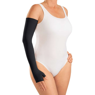 30-40mmHg mediven harmony armsleeve+gauntlet extra wide w/silicone band black size VIII