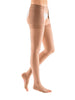 mediven plus 40-50 mmHg thigh waist attachment left petite open toe beige size VII