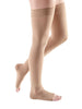 mediven comfort 30-40 mmHg thigh beaded silicone topband petite open toe natural size VII