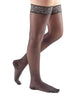 mediven sheer & soft 30-40 mmHg thigh standard top band closed toe charcoal size VII