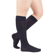 Rejuva Opaque Patterned Knee High 15-20 mmHg Black Size XL