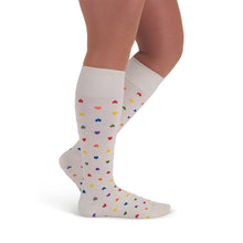 Rejuva Heart 15-20 mmHg Knee High Compression Socks, Color Hearts, X-Large