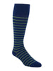 Rejuva Stripe Compression Socks 15-20 , Navy/Green, Small